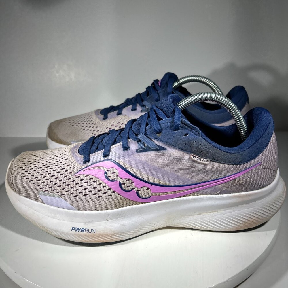 Saucony Ride 16 Womens Running Shoes Size 10.5 Purple Sneakers Walking Walk Gym